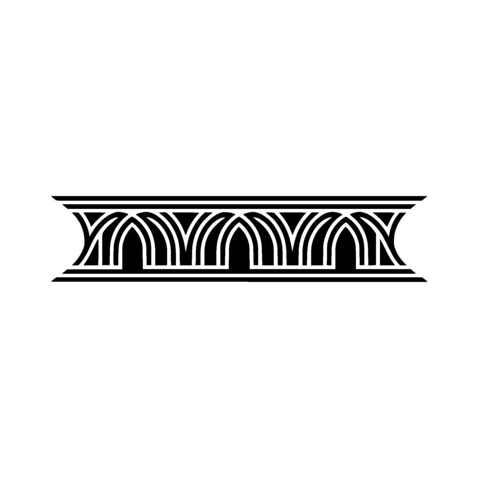 Art Deco Ornament Border, Geometric , Minimalist Style vector