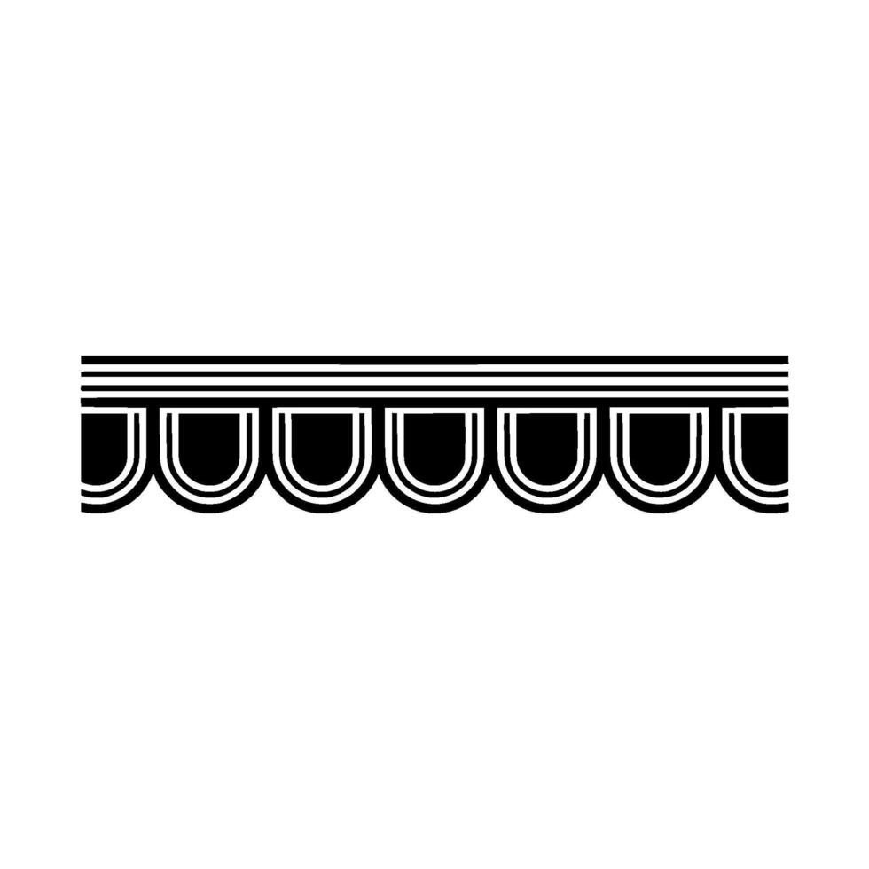 Geometric Wave Border, Minimalist , Modern Pattern - Minimalism vector