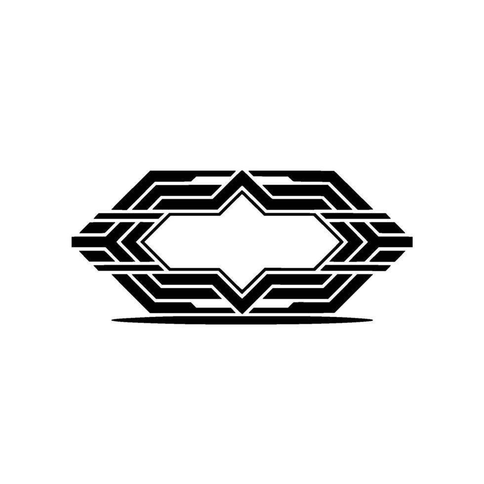 Geometric Hexagon Emblem, Modern Abstract - Minimalism vector
