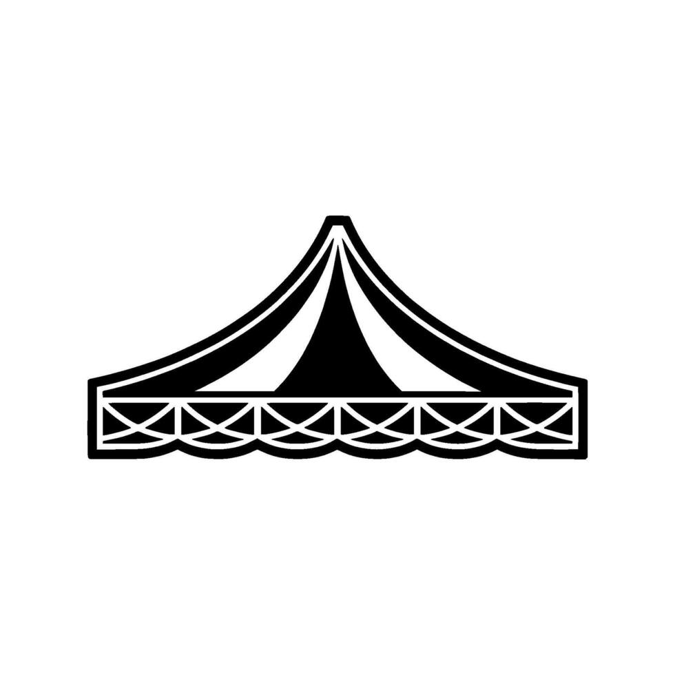 Minimalist Tent Silhouette, Celebration - Modern vector