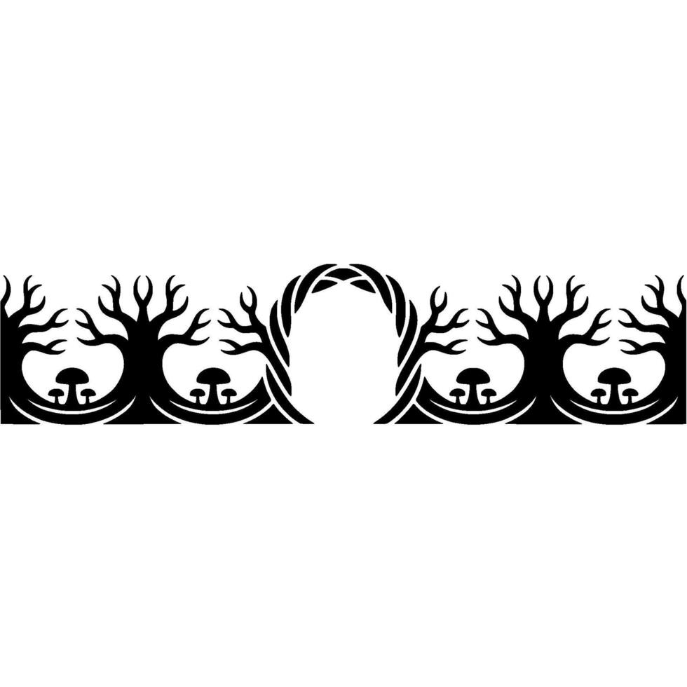 Enchanted Portal Blackline Forest Gateway vector