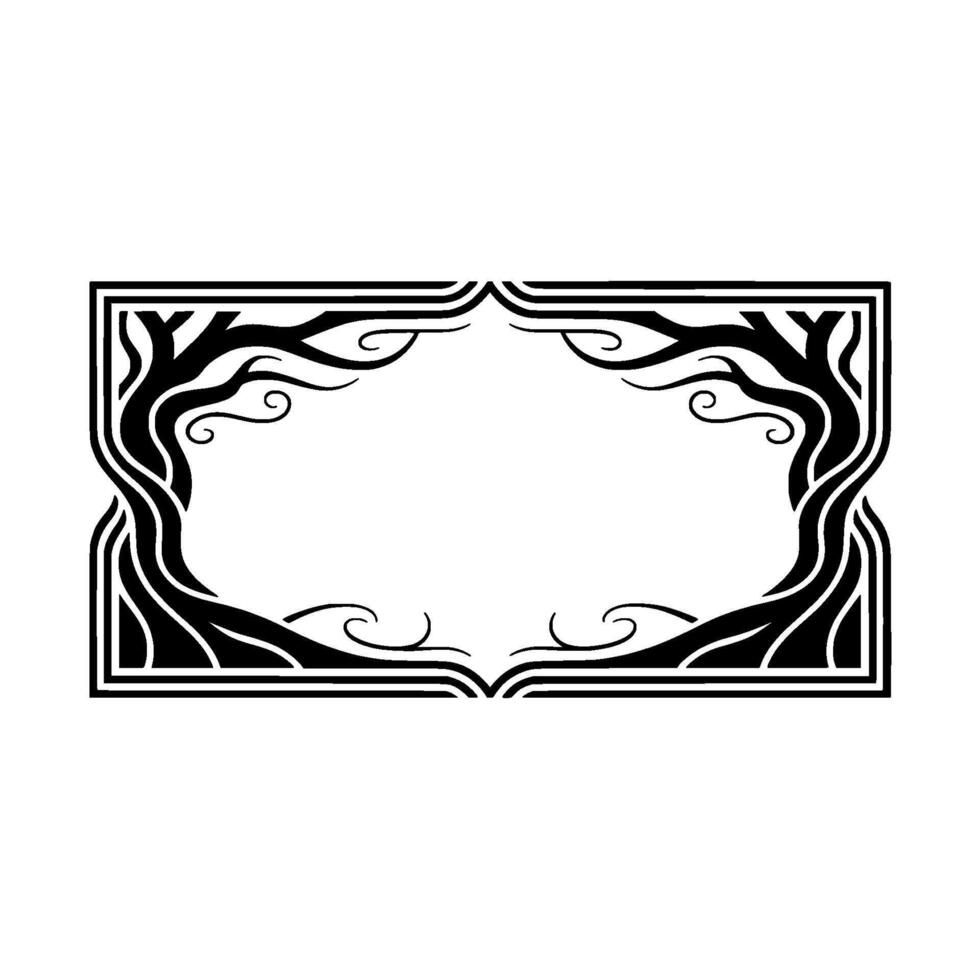 Art Deco Botanical Frame, Elegant Element - Ornament - Art deco vector