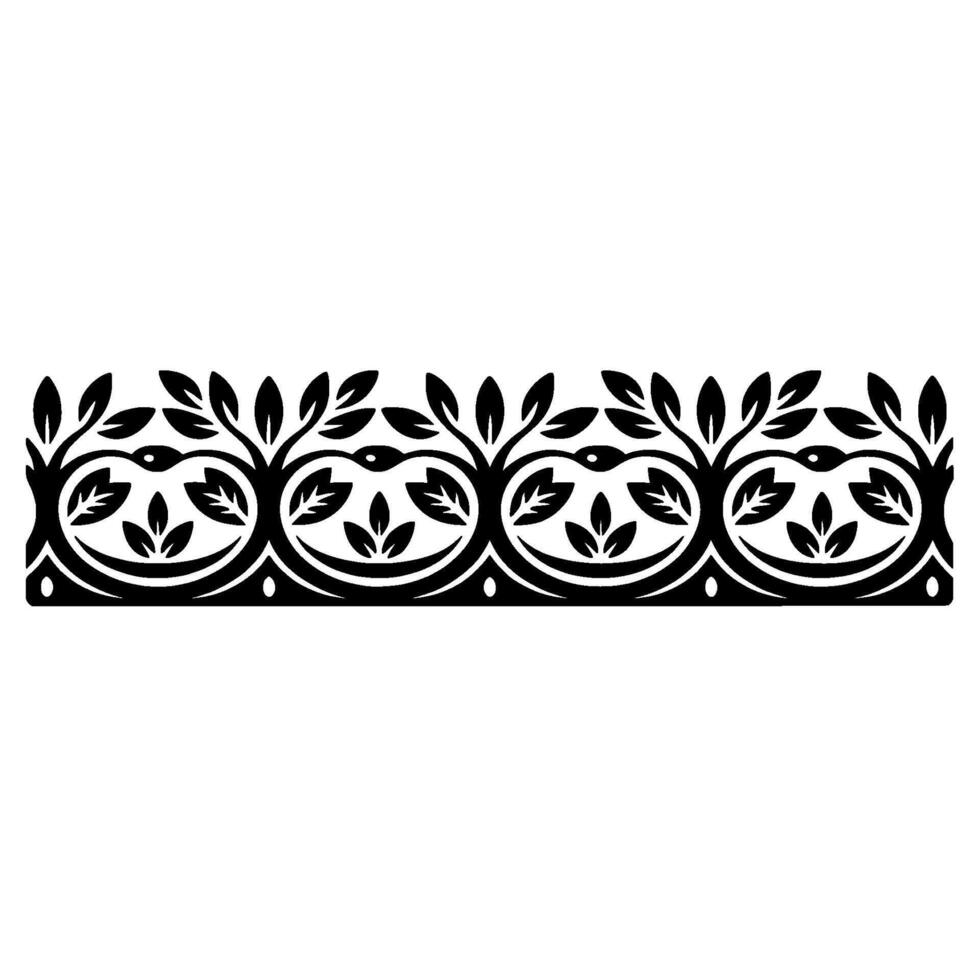 Elegant Botanical Border, Vintage Element - Ornament, Pattern vector