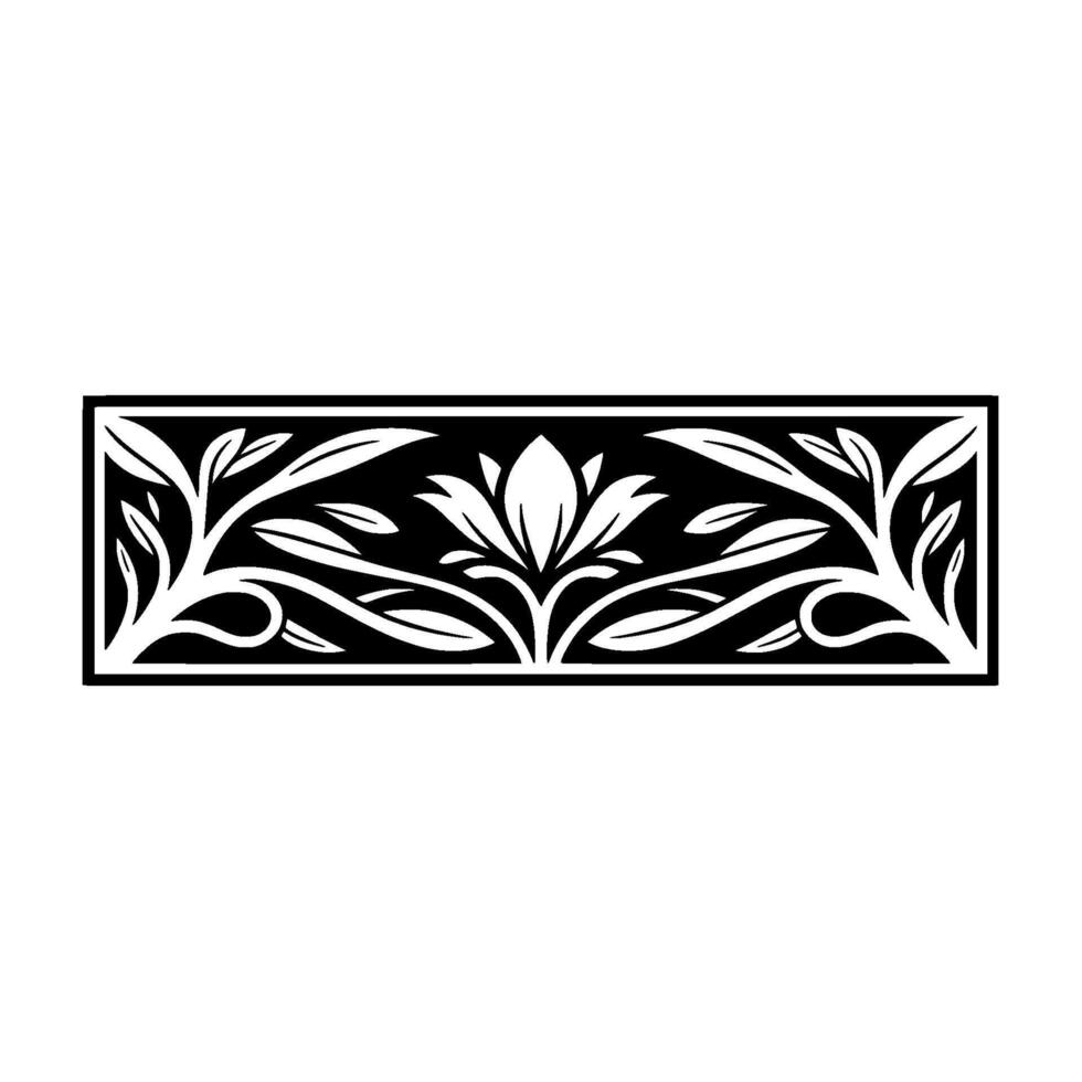Elegant Botanical Border, Vintage Style - Vintage aesthetic vector