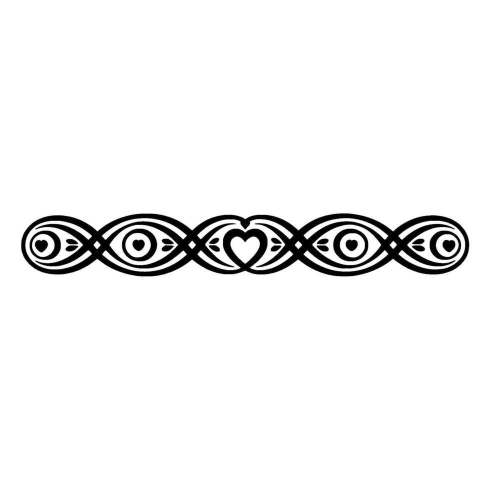 Intricate Celtic Heart Border, Vintage - Ornament vector