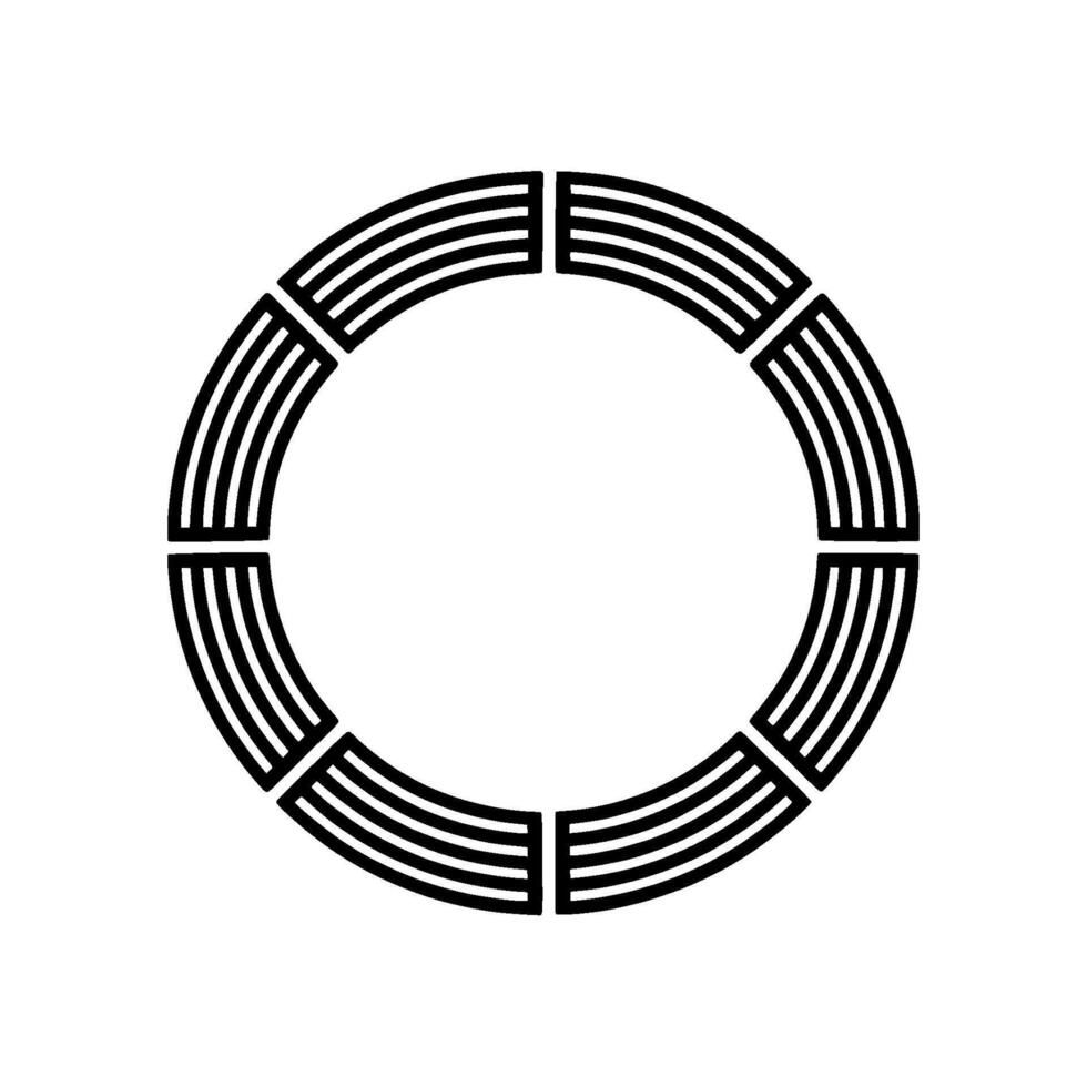 Minimalist Circular Pattern, Geometric, Modern Emblem vector