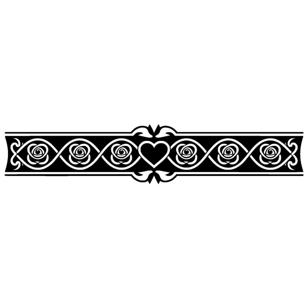 Elegant Floral Border, Vintage Element - Celtic - Ornament vector