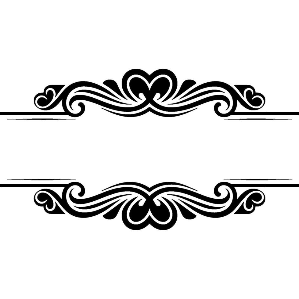 Elegant Decorative Border, Vintage Style, Divider Element vector