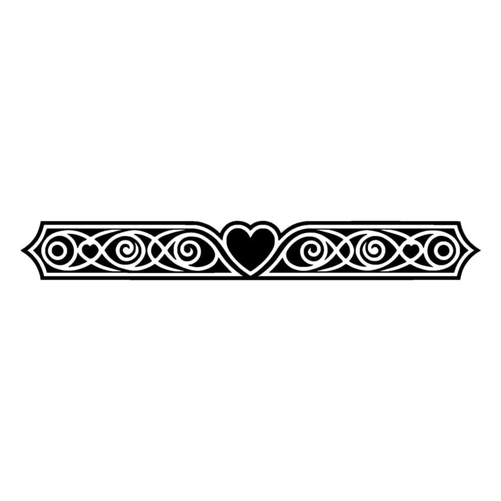 Elegant Celtic Heart Border Vintage Element vector