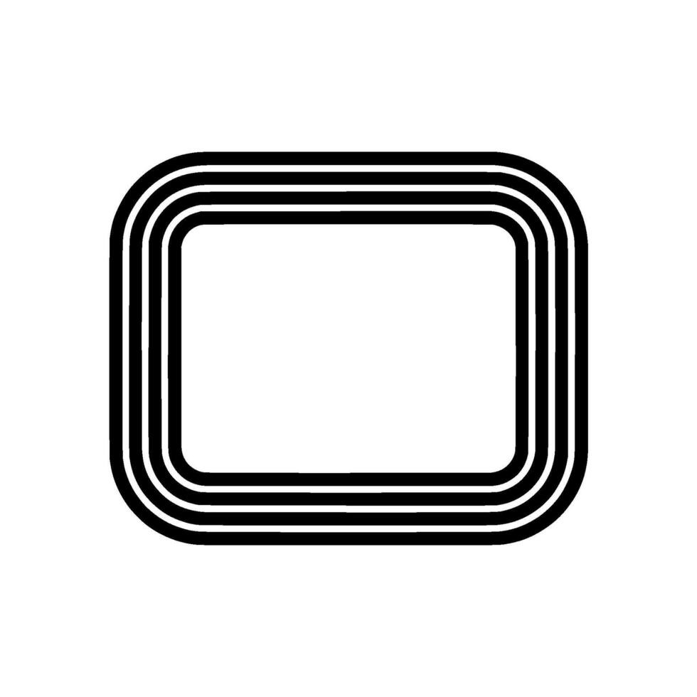 Geometric Frame, Layered Lines, Minimalist - Layers vector