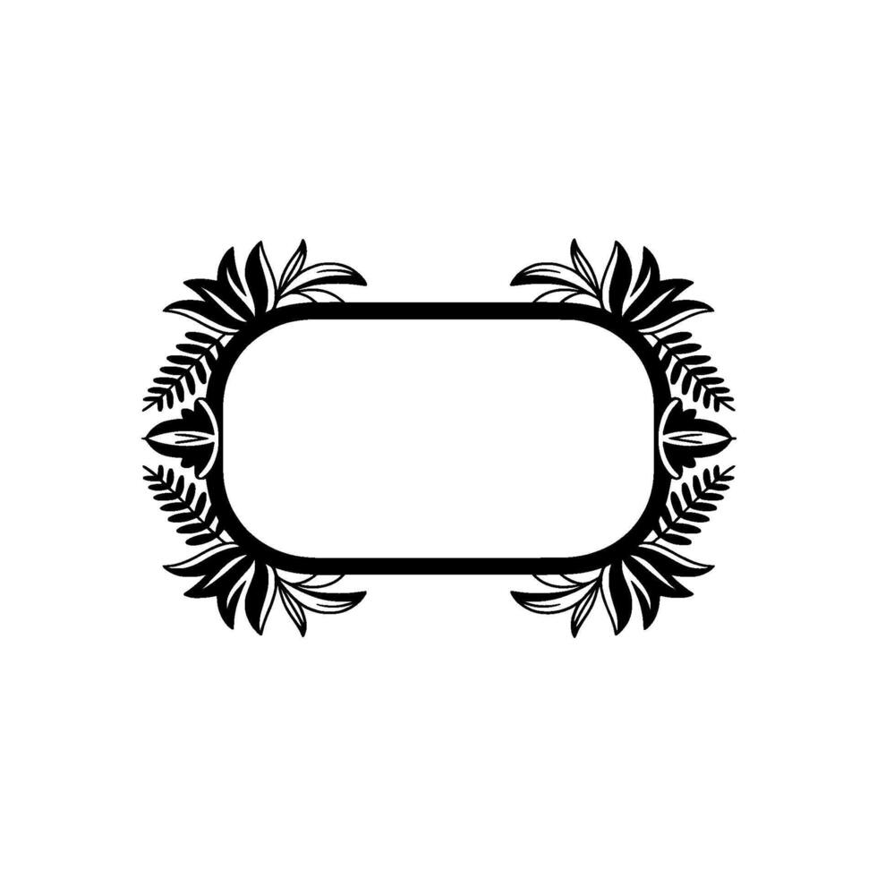 Elegant Botanical Frame, Minimalist - Texture vector