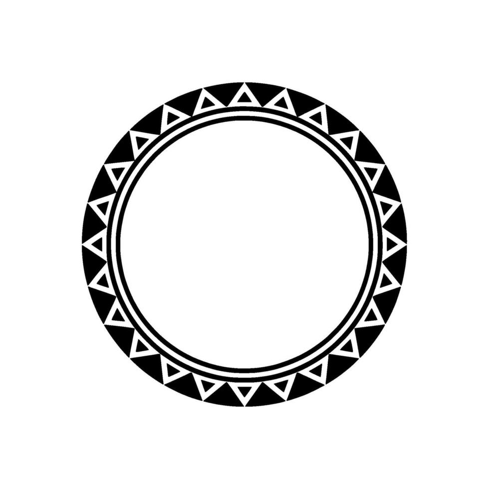 Geometric Tribal Circle, Minimalist - Symbol vector