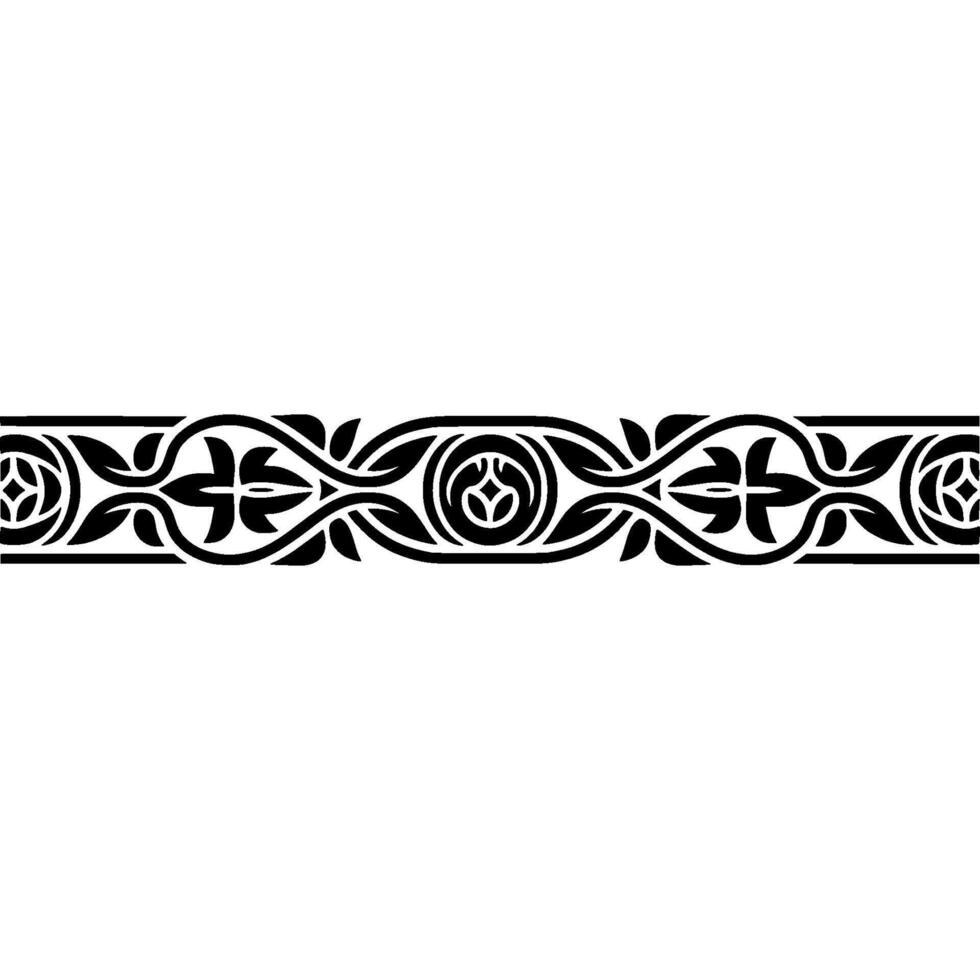 Intricate Celtic Border, Vintage Decorative Element - Textile vector