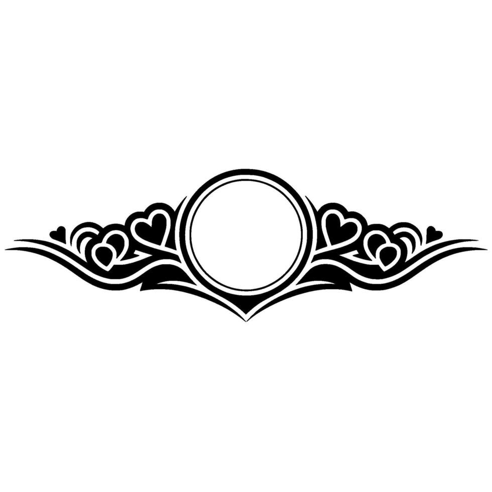 Elegant Heart Motif, Decorative Border Element vector