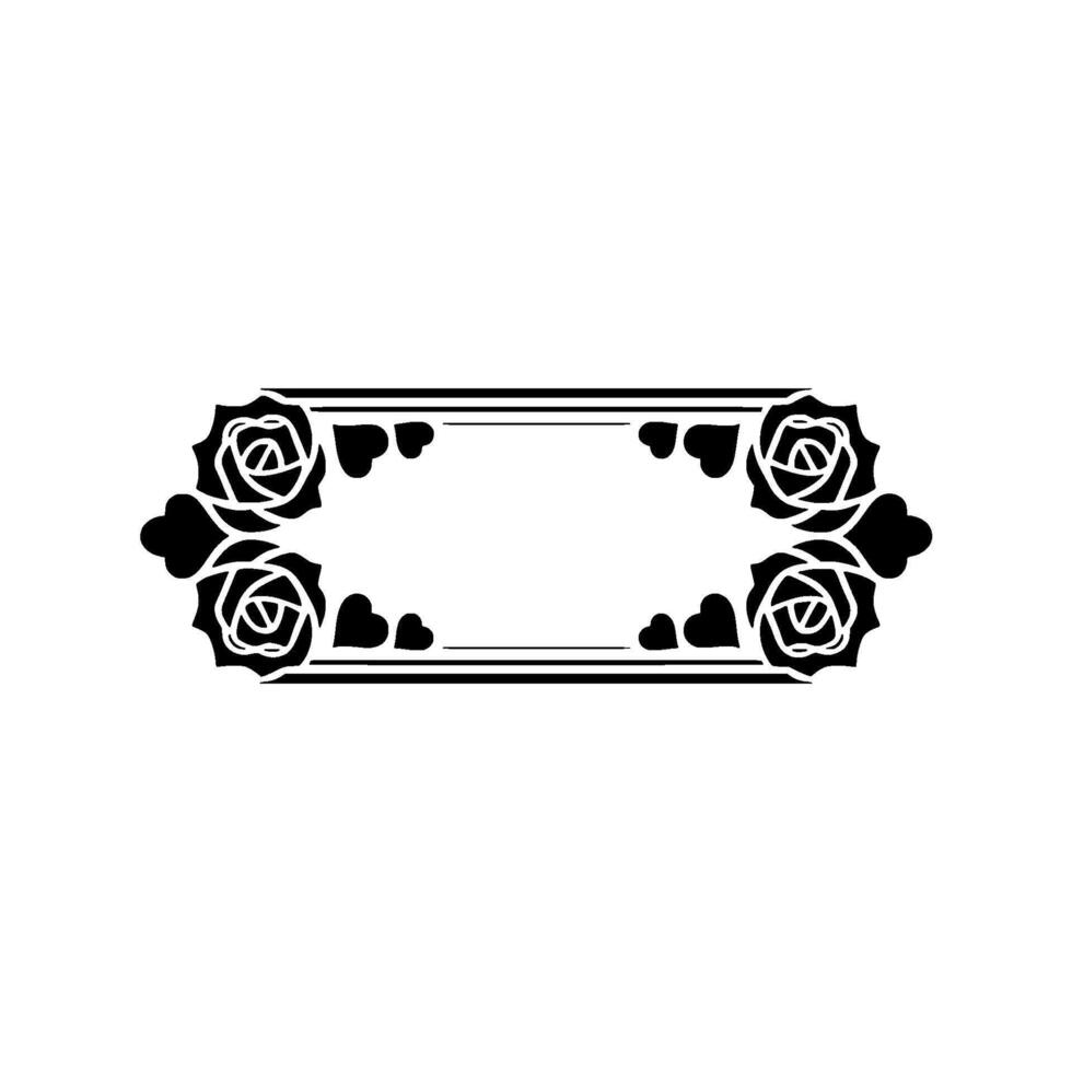 Elegant Rose Frame, Vintage , Minimalist Layout vector