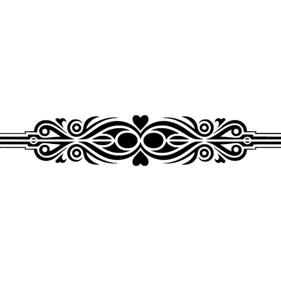 Elegant Black Ornamental Divider, Vintage - Decorative vector