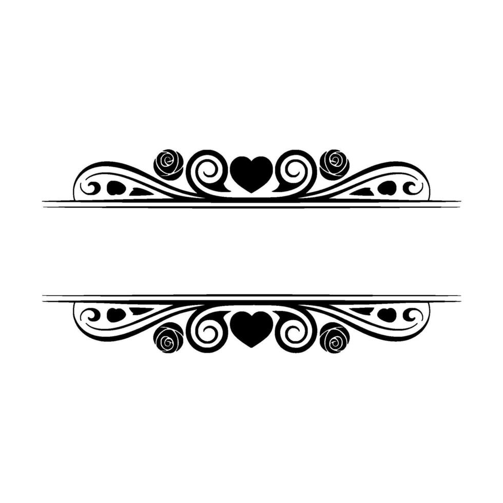 Elegant Decorative Border, Romantic Scroll vector