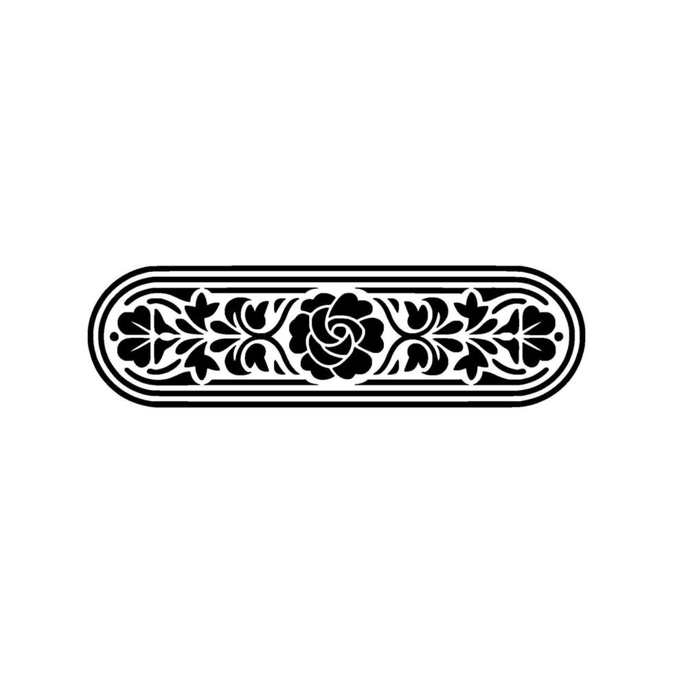 Intricate Floral Border, Vintage Ornamentation, Elegant - Pattern - Ornament vector