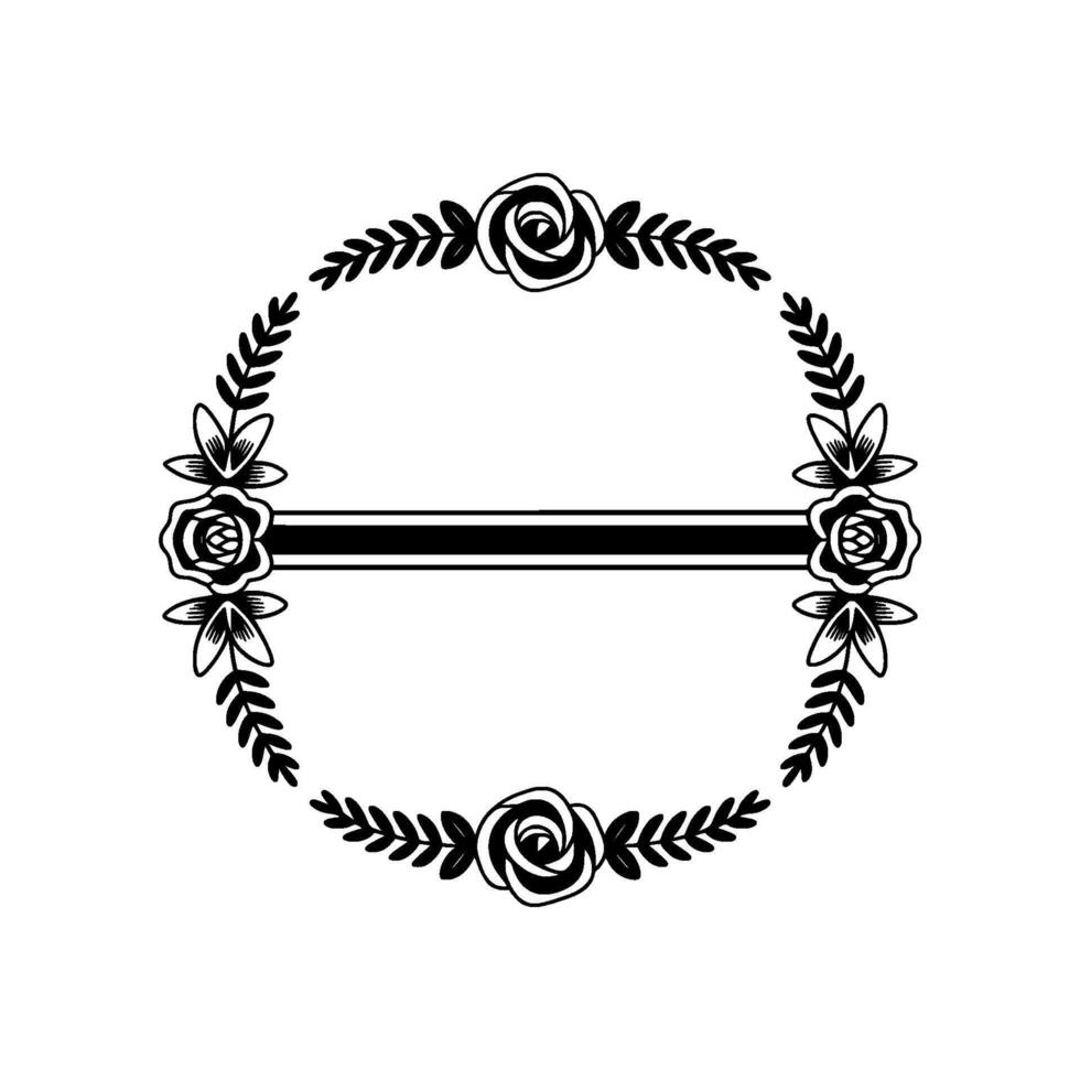 Elegant Floral Border, Minimalist , Celebration Frame vector