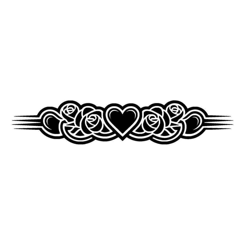 Intricate Celtic Heart Border, Vintage - Ornamental vector