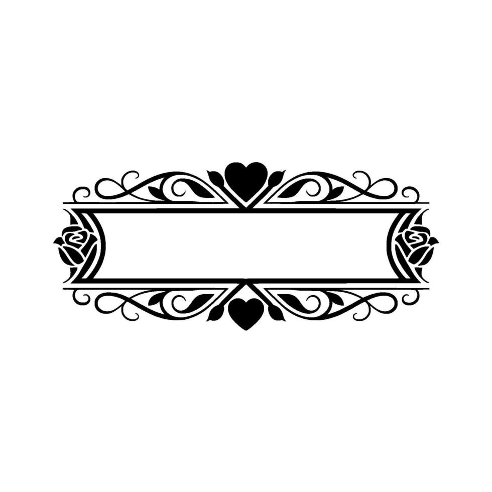 Elegant Vintage Frame, Decorative Border, Romantic - Ornate vector