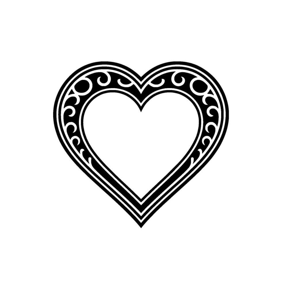 Intricate Heart Ornament, Vintage Elegance - Decorative vector