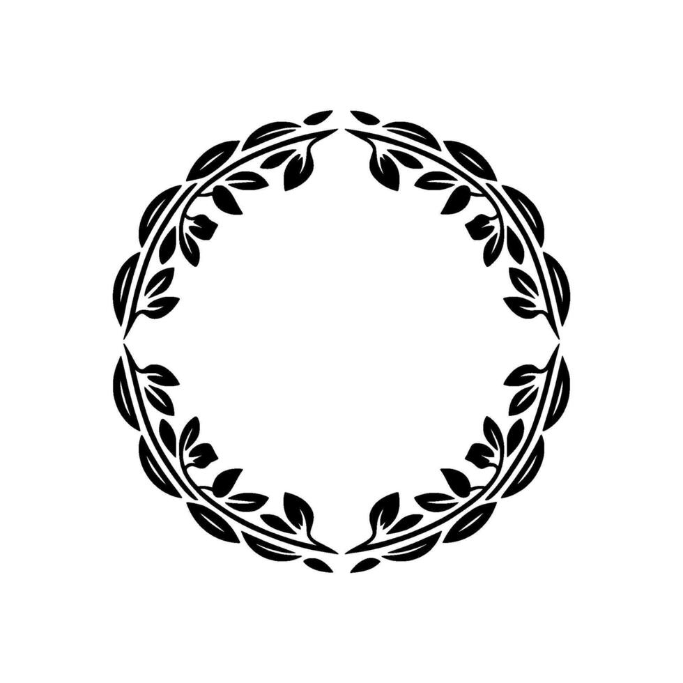 Elegant Laurel Wreath, Vintage , Circular Ornament vector