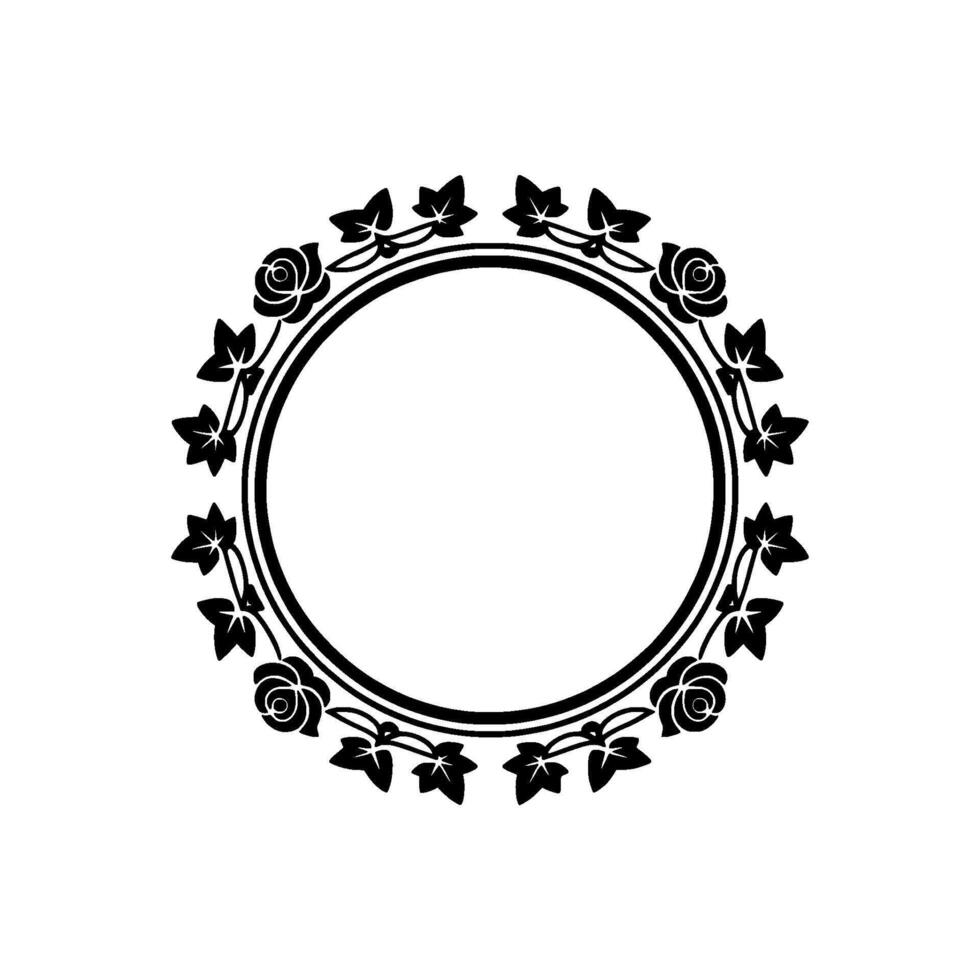 Elegant Floral Frame, Vintage , Decorative Border - Ivy vector