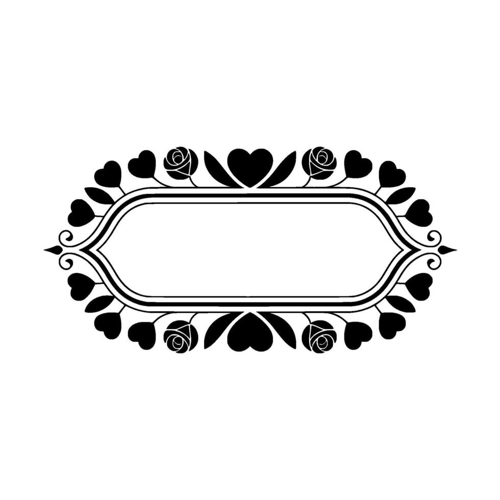 Elegant Floral Frame, Romantic Element vector
