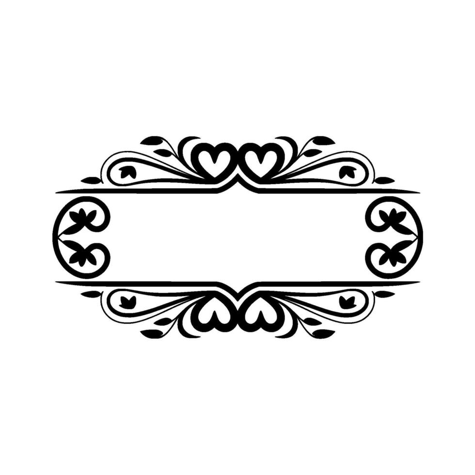 Elegant Vintage Frame, Decorative Border, Romantic - Ornament vector