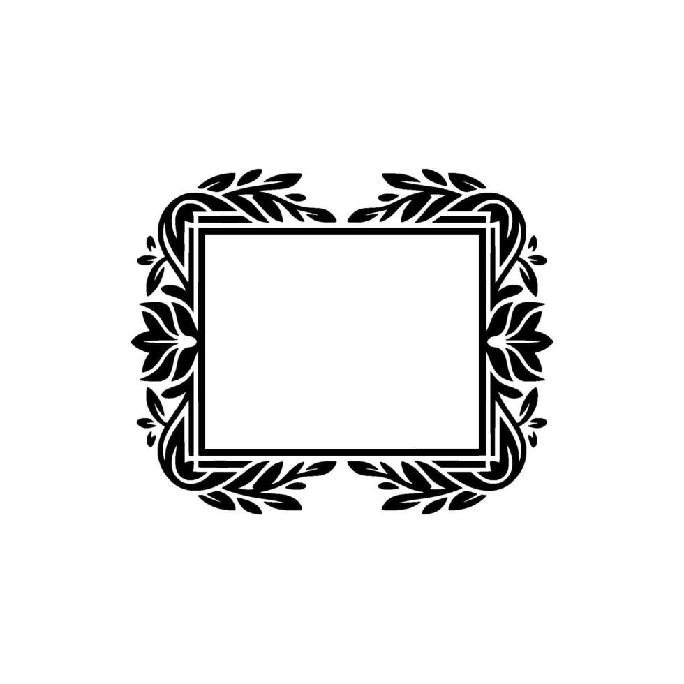 Elegant Botanical Frame, Vintage , Minimalist Composition - Floral vector