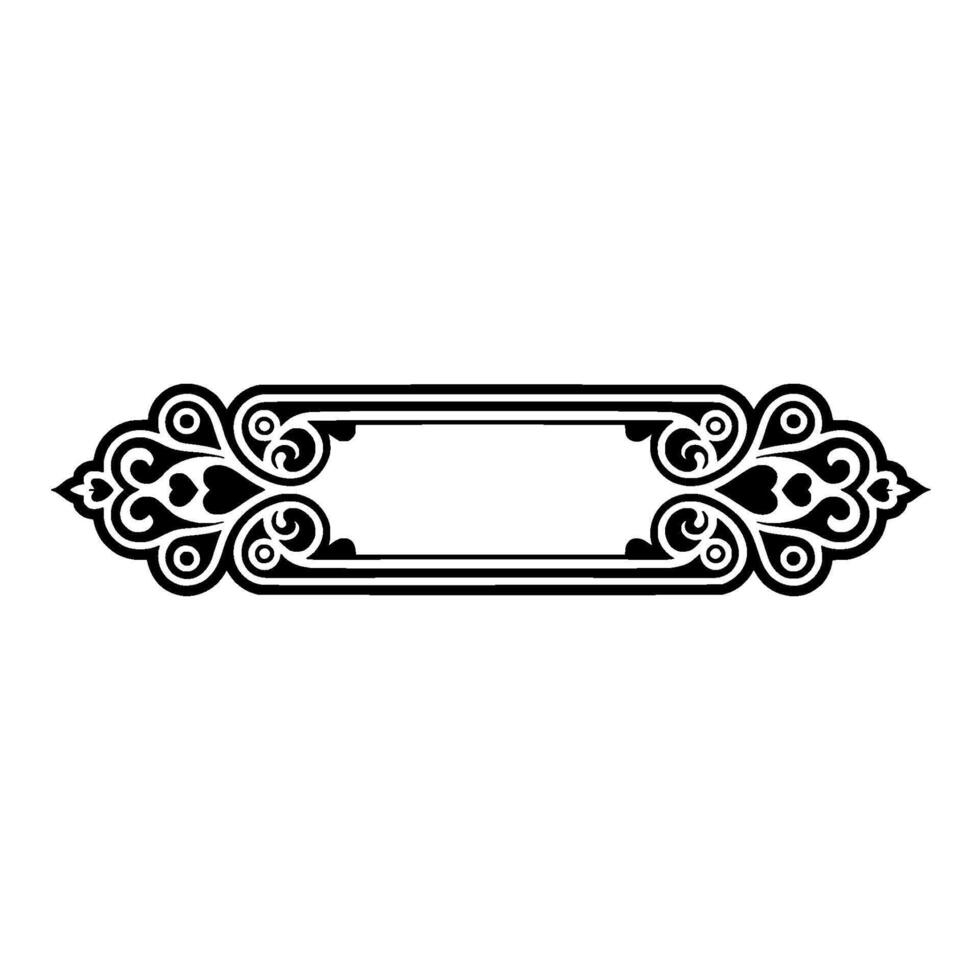 Elegant Ornamental Frame, Vintage Element - Lineart vector