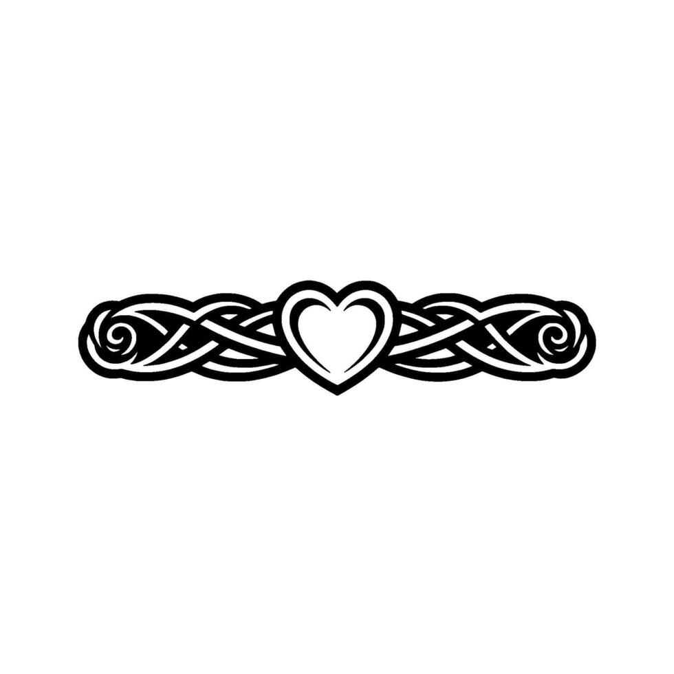 Celtic Heart Border, Intricate Wreath vector