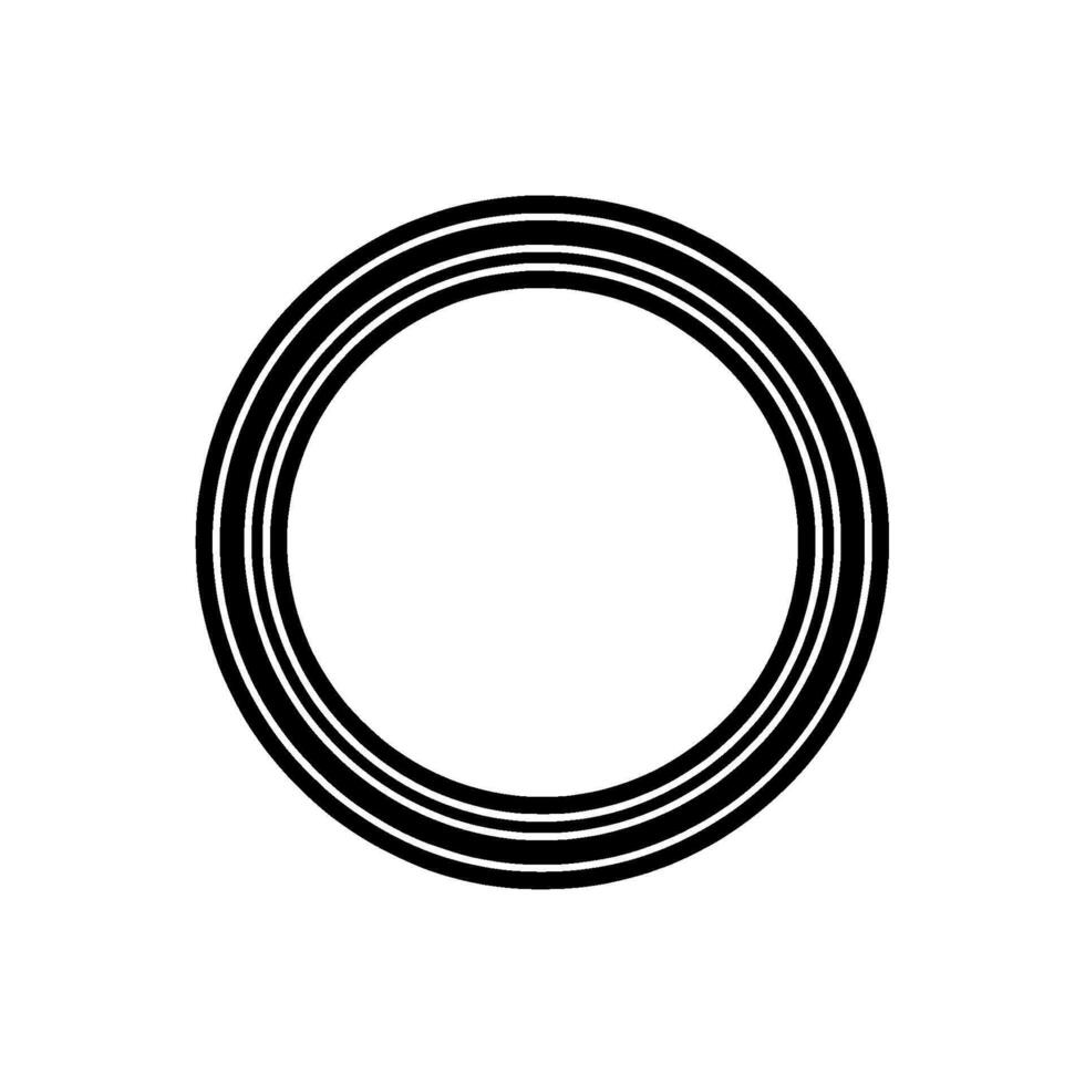Minimalist Circular Emblem, Modern Element - Circle - Monochrome vector