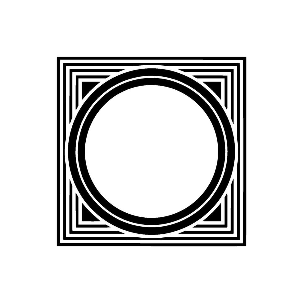 Geometric Circle Frame, Minimalist, Abstract vector