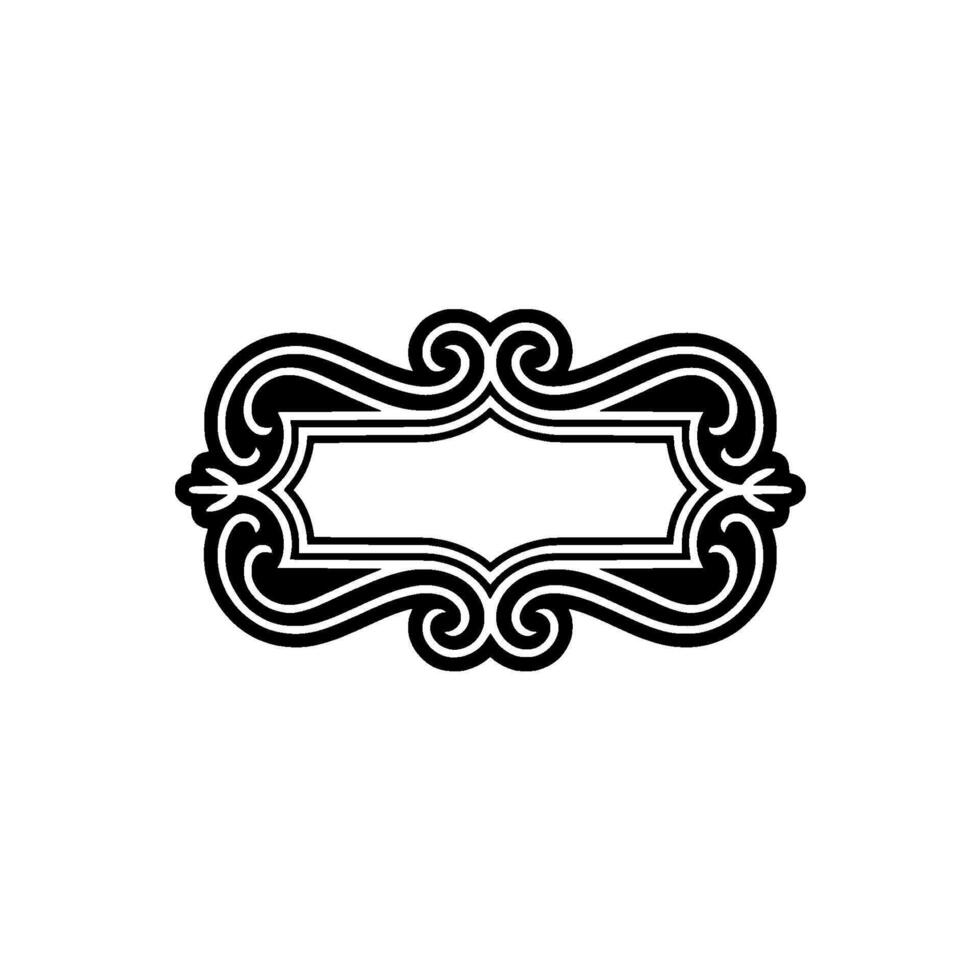 Elegant Ornate Frame, Vintage, Decorative Border - Lineart vector
