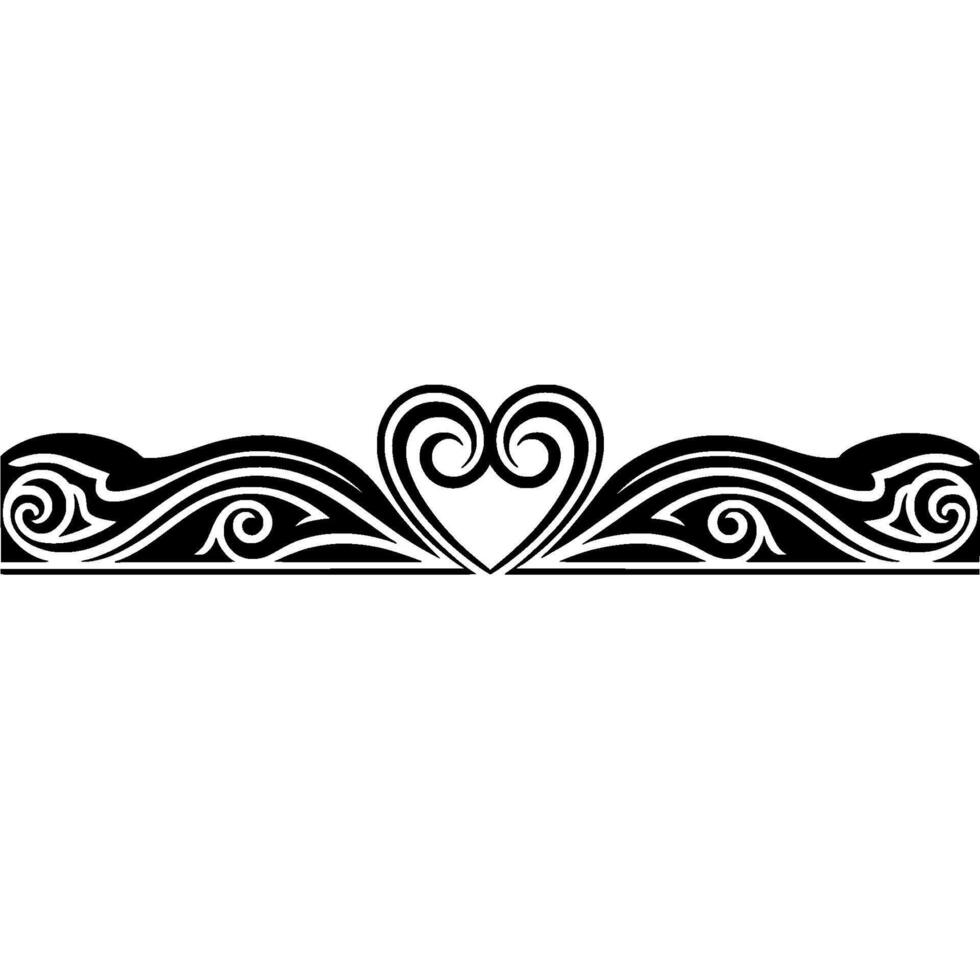 Elegant Black Ornamental Border, Vintage - Art nouveau - Swirls vector
