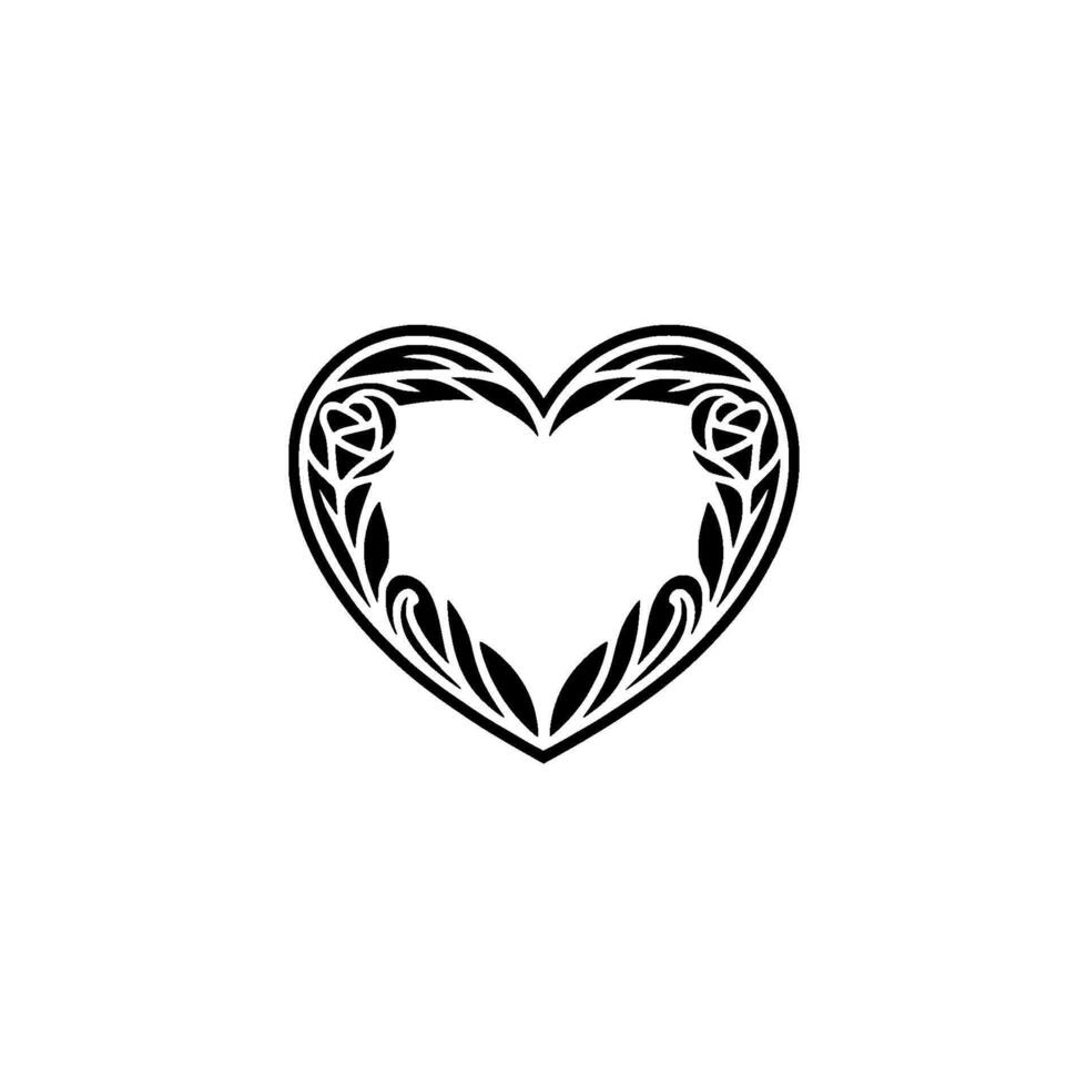 Intricate Celtic Heart Symbol, Elegant - Ornament vector