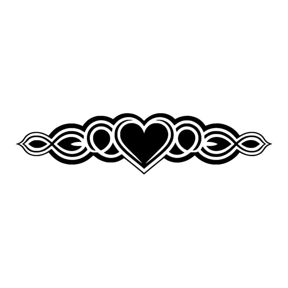 Intricate Heart Border, Celtic , Symbolic Ornamentation vector