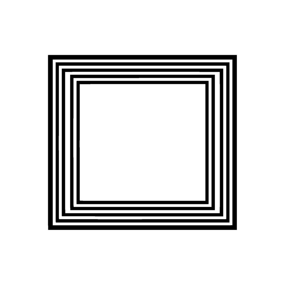 Layered Square, Minimalist Composition, Negative Space vector