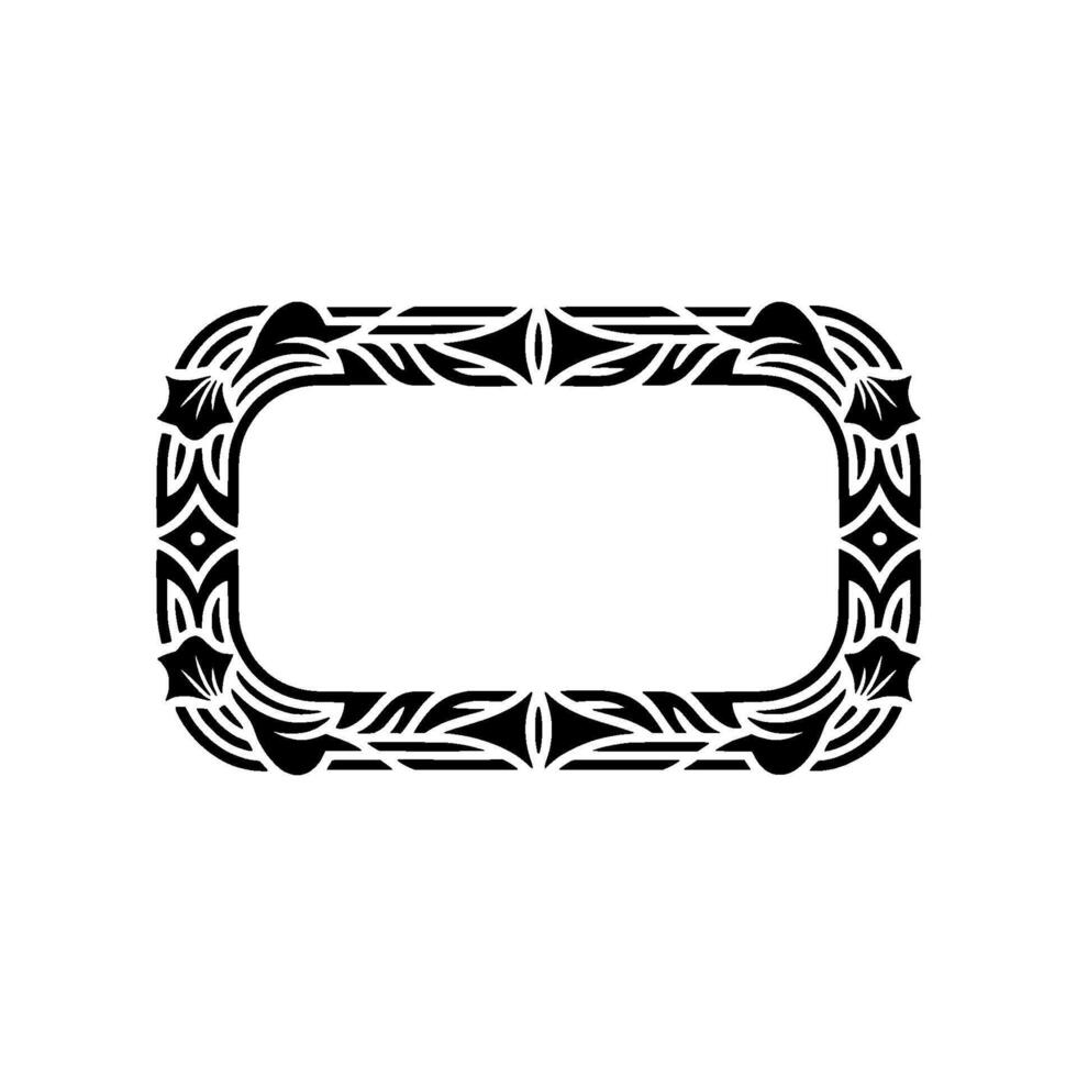 Intricate Tribal Frame, Minimalist - Ornamentation vector