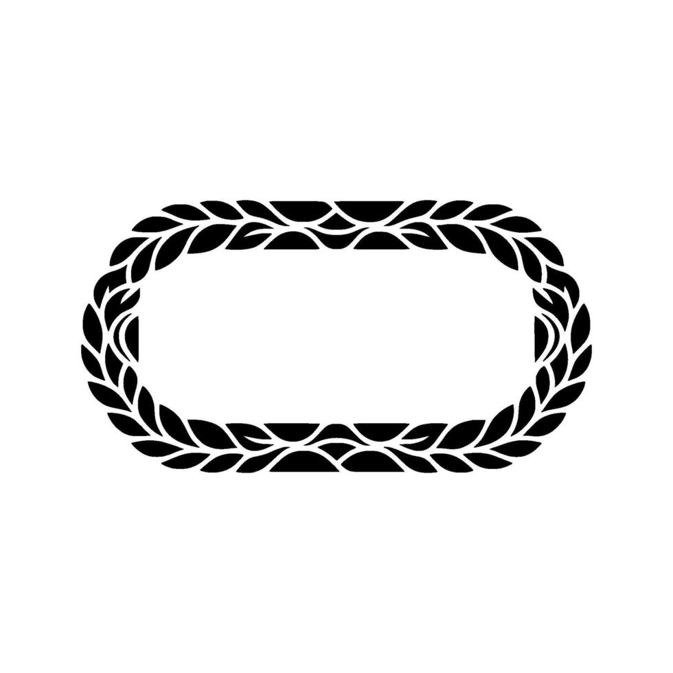 Elegant Wheat Border, Minimalist vector