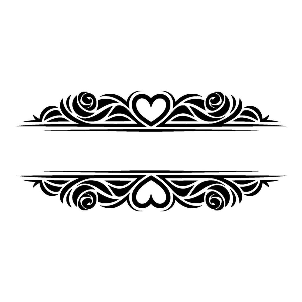 Intricate Tribal Border, Romantic Division, Decorative Element vector