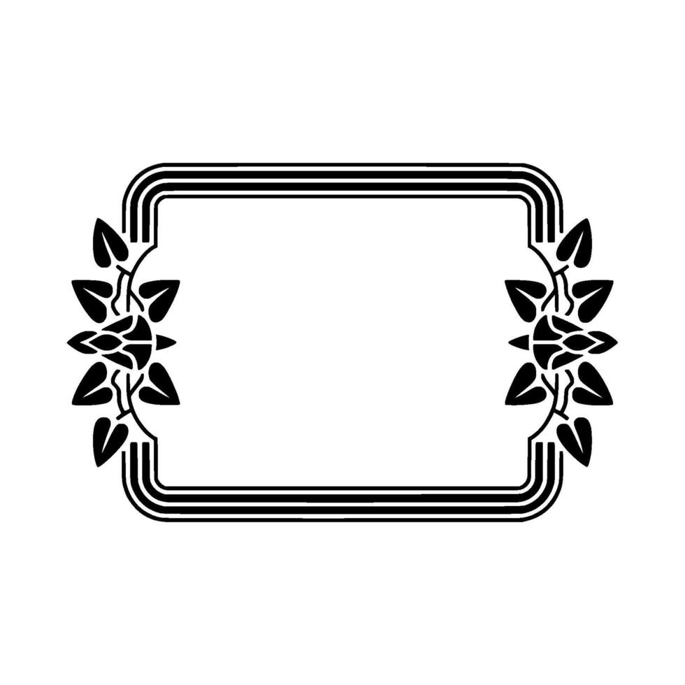 Art Deco Botanical Frame, Elegant , Vintage Aesthetic vector