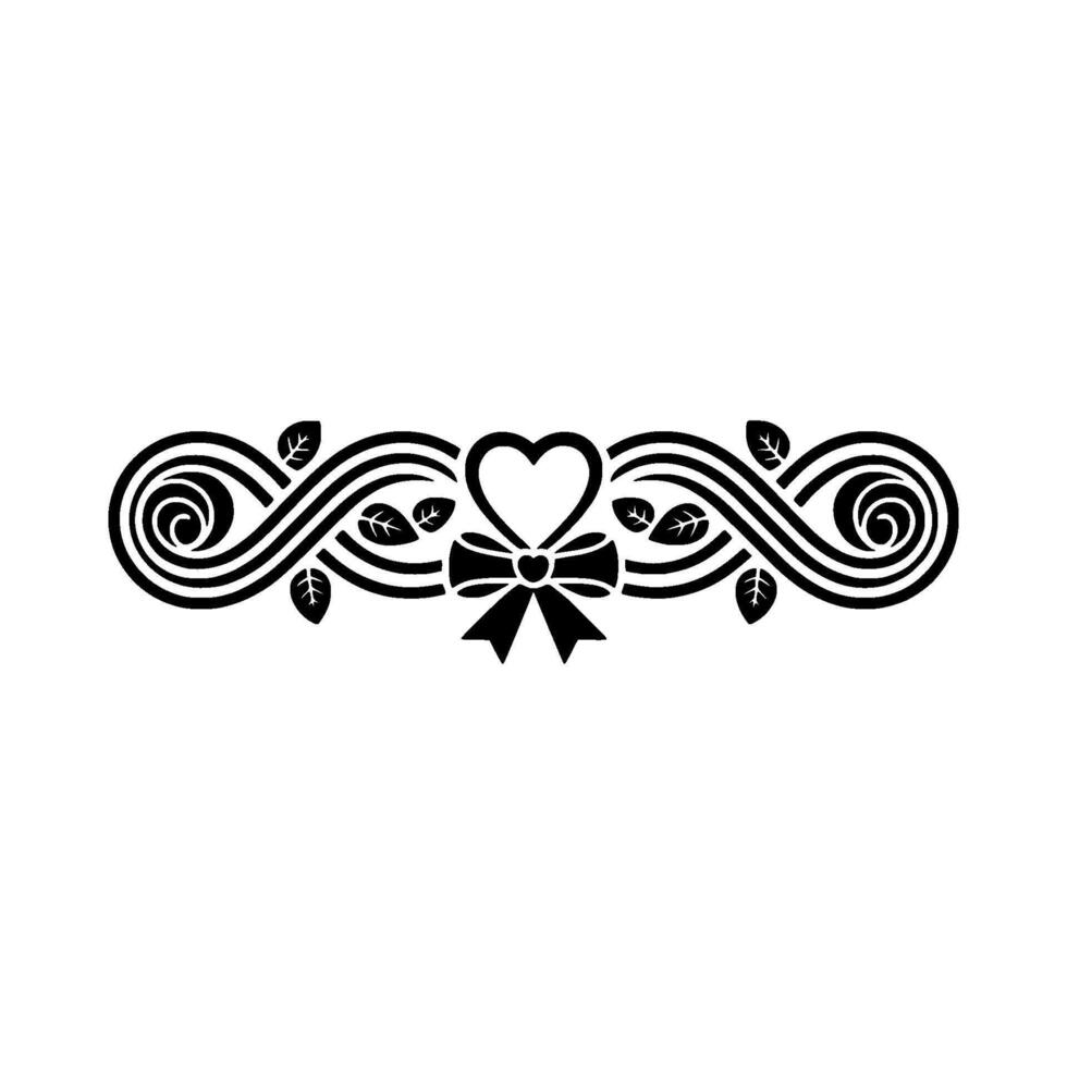 Elegant Floral Border, Romantic Deco - Ornament vector