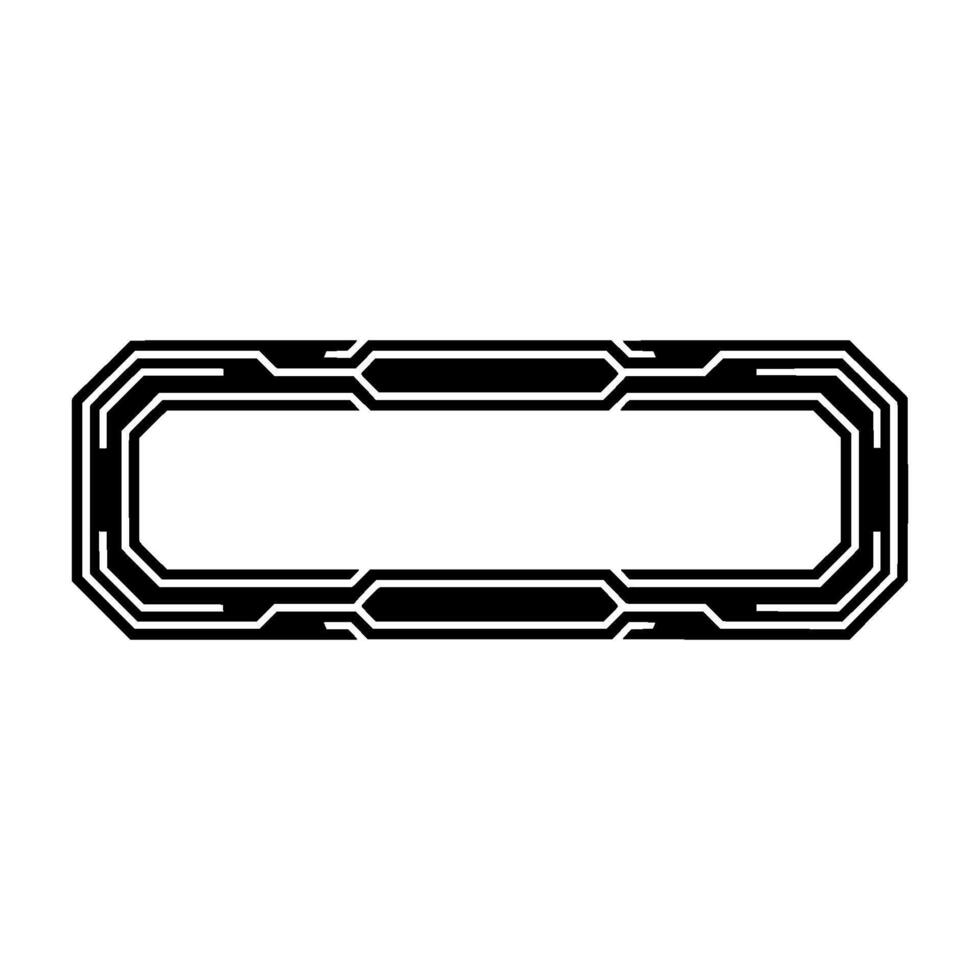 Geometric Frame, Minimalist, Futuristic Outline vector