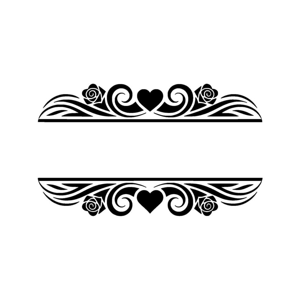 Elegant Floral Divider, Vintage Romance - Ornate vector