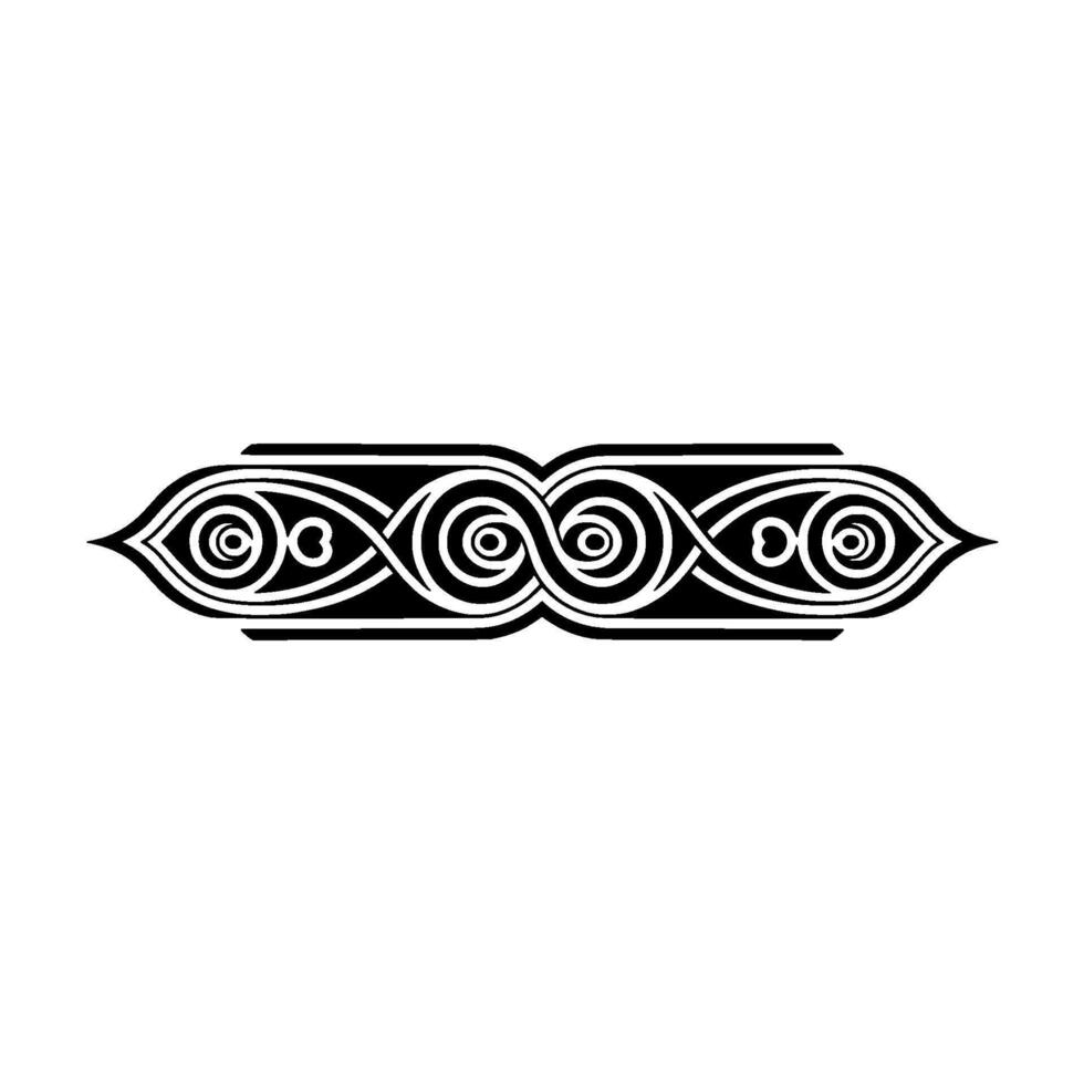 Intricate Celtic Eye Border, Vintage Element, Ornament vector
