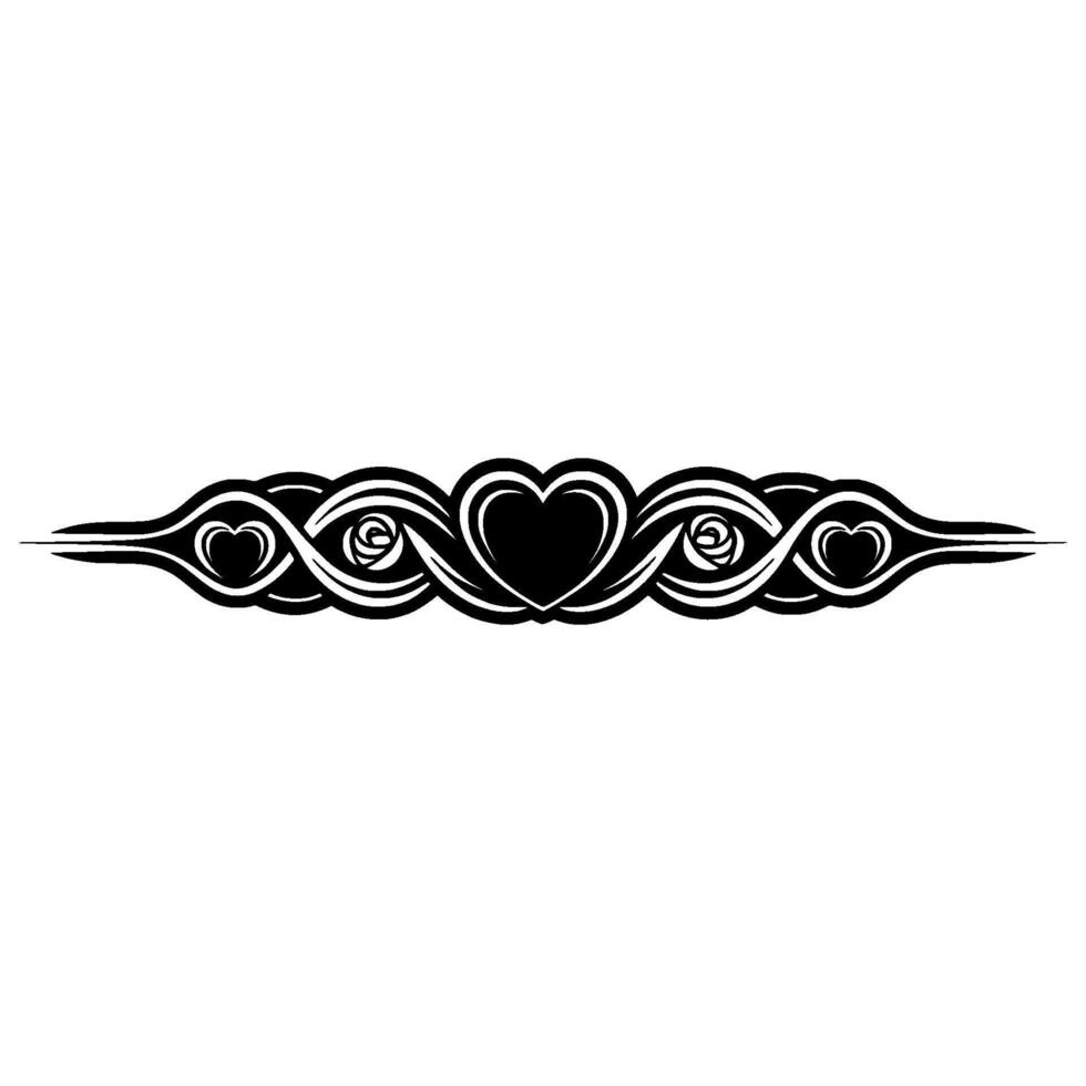 Intricate Celtic Heart Border, Elegant - Floral vector