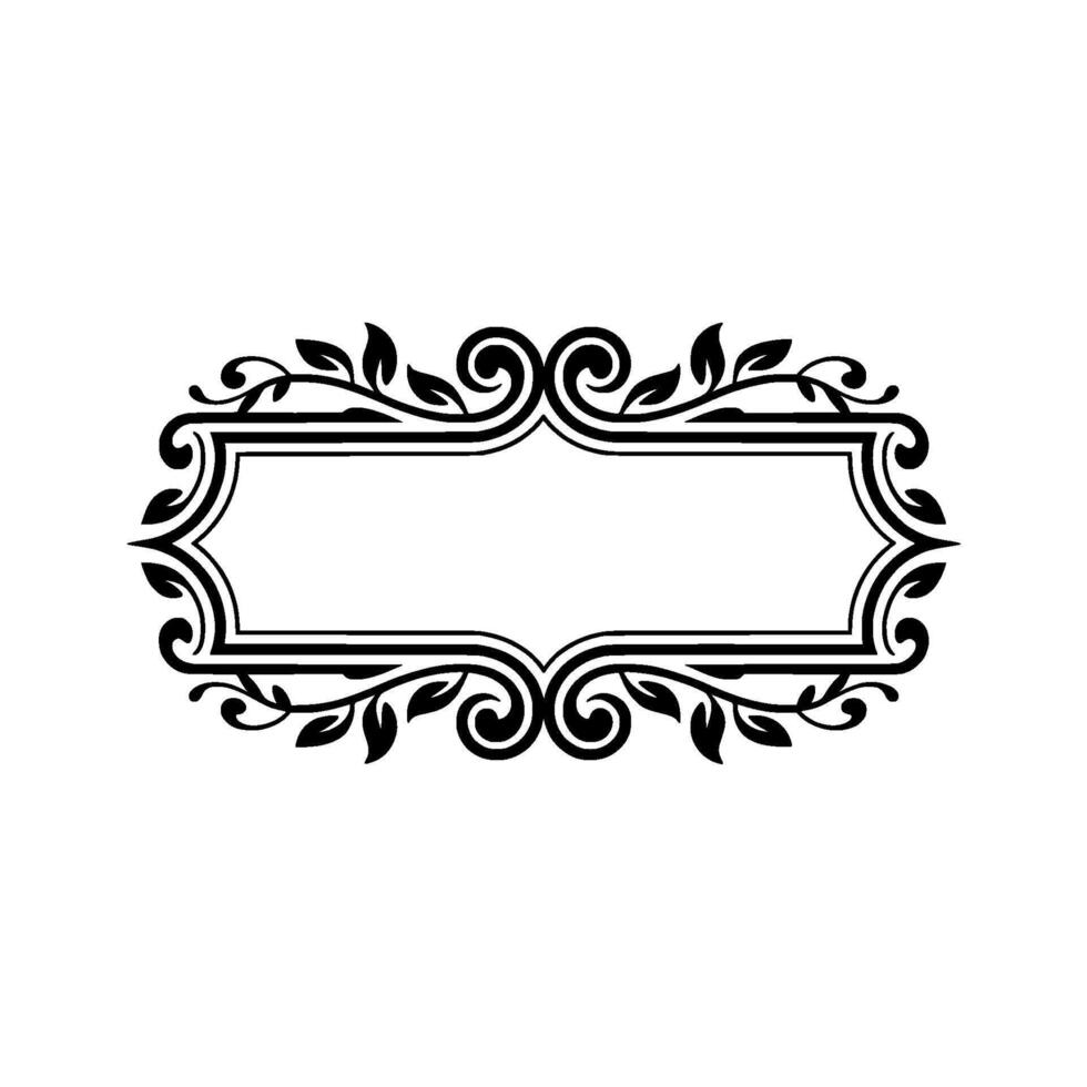 Elegant Vintage Frame, Decorative Border, Classic, Classical - Floral vector